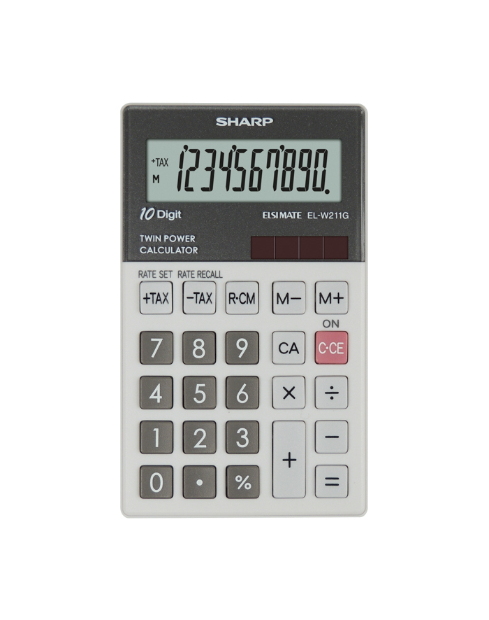 Kalkulator Sharp Hadheld Box ELW211GGY Szary główny