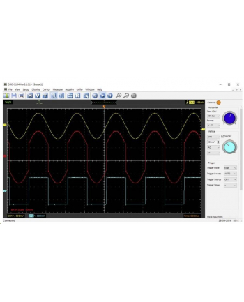 Voltcraft Oscyloskop komputerowy USB DSO-3104 100 MHz 4-kanałowy 250 MSa/s 16 kpts 8 Bit DSO3104