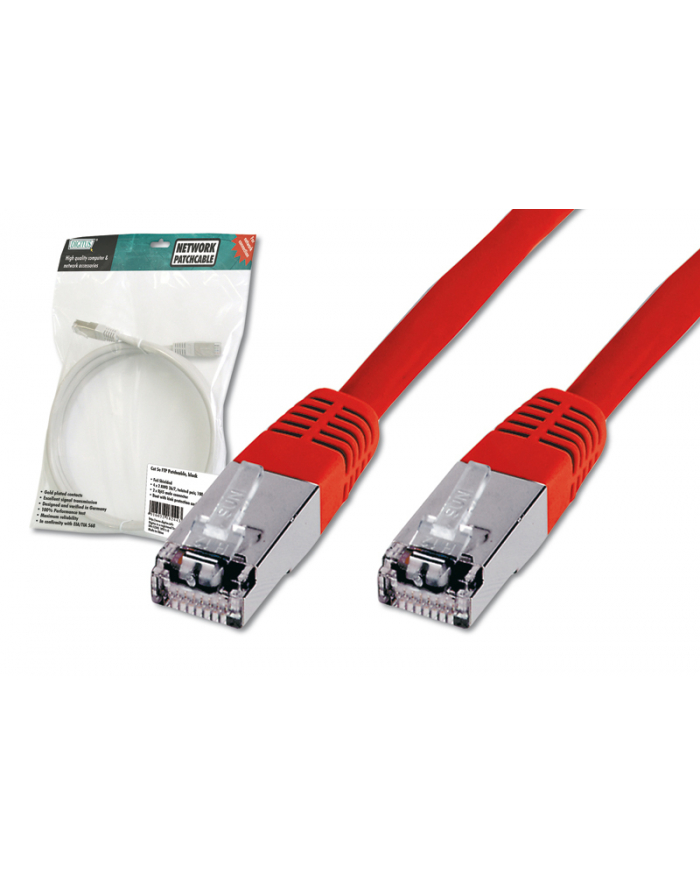 Digitus Patch Cable, SFTP, CAT5E, 0.5 M, red (DK-1531-005/R) główny
