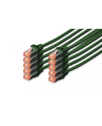 Digitus Patchcord CAT6, S-FTP, 5m, zielony, 10 sztuk (DK-1644-050-G-10)