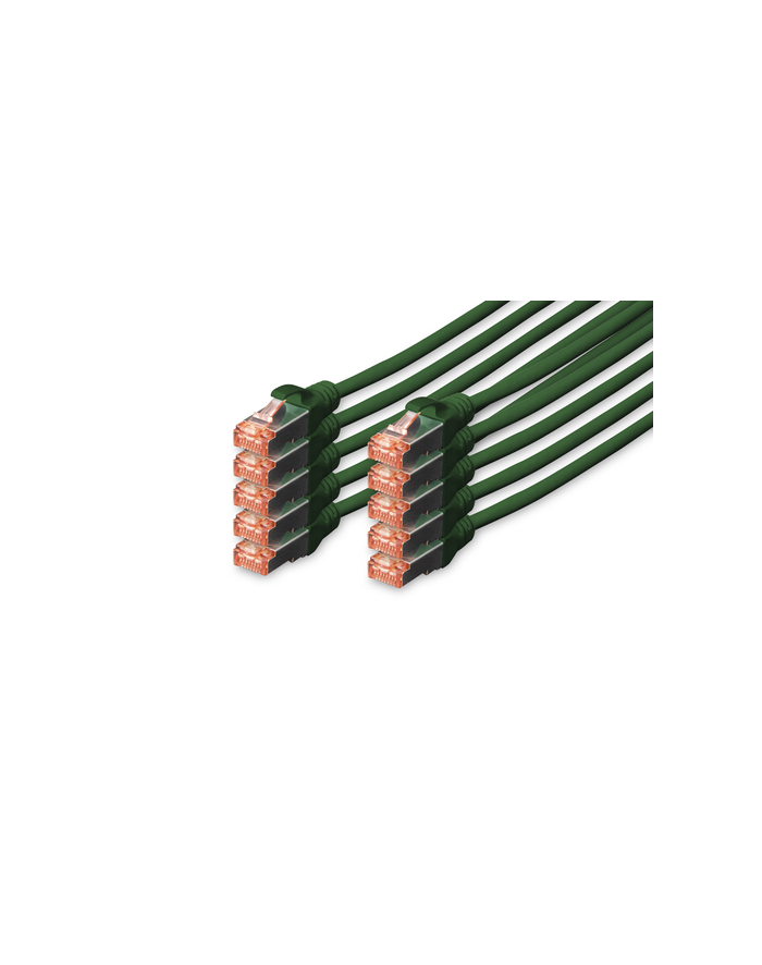 Digitus Patchcord CAT6, S-FTP, 5m, zielony, 10 sztuk (DK-1644-050-G-10) główny