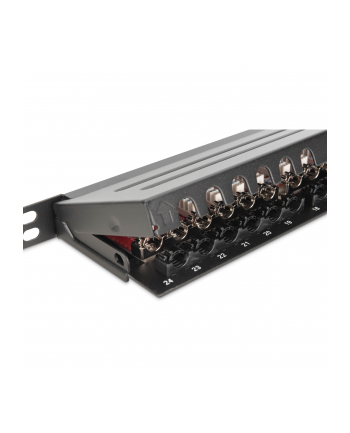 Digitus Professional Patch Panel Ekranowany Rack 19'' 0,5U 24 Portowy Kat. 6A Lsa Kompletny 15 Lat Gwarancji (Dn-91624S-Sl-Ea)