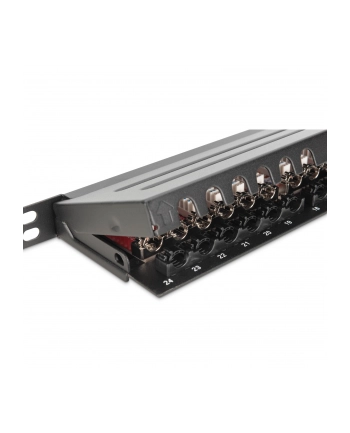 Digitus Professional Patch Panel Ekranowany Rack 19'' 0,5U 24 Portowy Kat. 6A Lsa Kompletny 15 Lat Gwarancji (Dn-91624S-Sl-Ea)