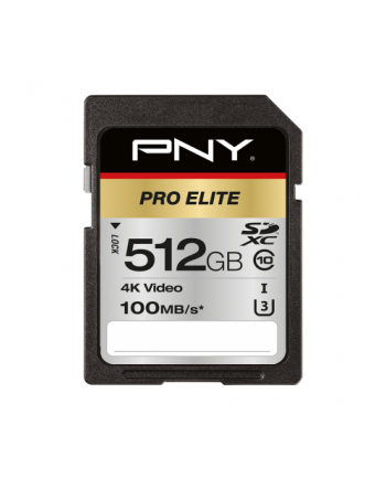 Karta PNY Technologies SDXC PRO Elite 512GB UHS-I (P-SD512U3100PRO-GE)