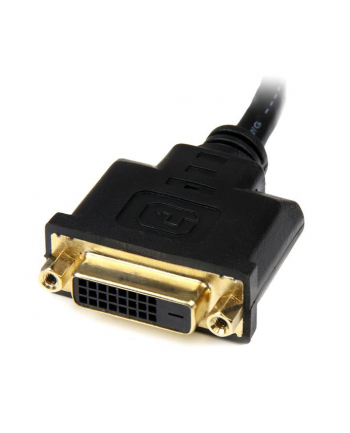 Startech Adapter AV HDMI na DVI-D M/F Czarny (HDDVIMF8IN)