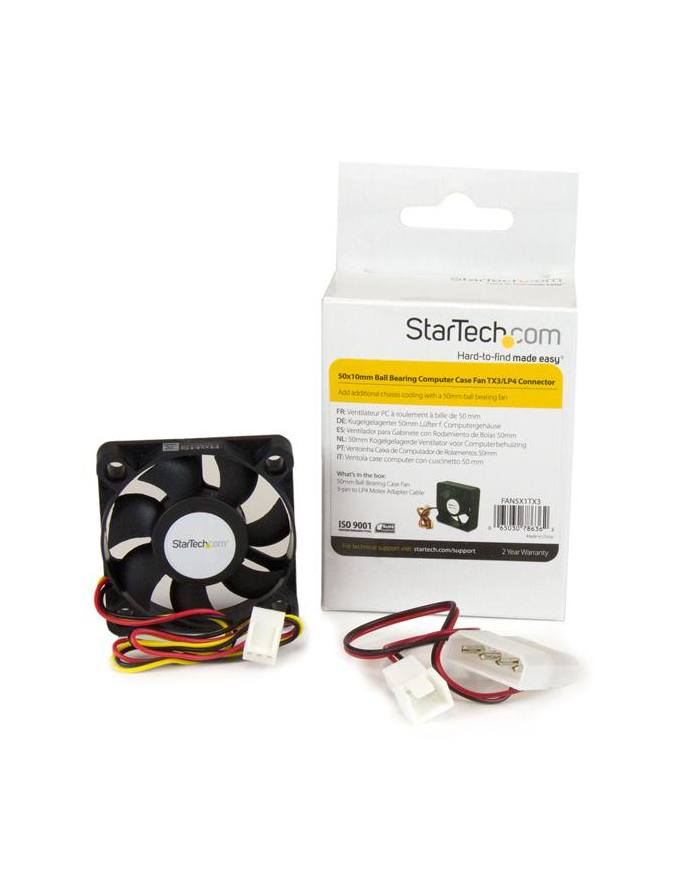 Startech.com 5x1 cm TX3 Replacement Ball Bearing Fan (also includes a TX3 to LP4 adapter) (FAN5X1TX3) główny