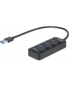 Startech.com 4-Port USB 3.0 Hub - 4x USB-A - Individual On/Off Switches - hub - 4 ports USB hub - 4 - Czarny (HB30A4AIB) - nr 4