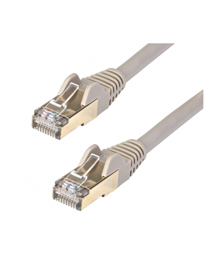 Startech.COM 5M CAT6A ETHERNET CABLE - GREY RJ45 SHIELDED CABLE SNAGLESS - PATCH CABLE - 5 M - GREY  (6ASPAT5MGR) główny