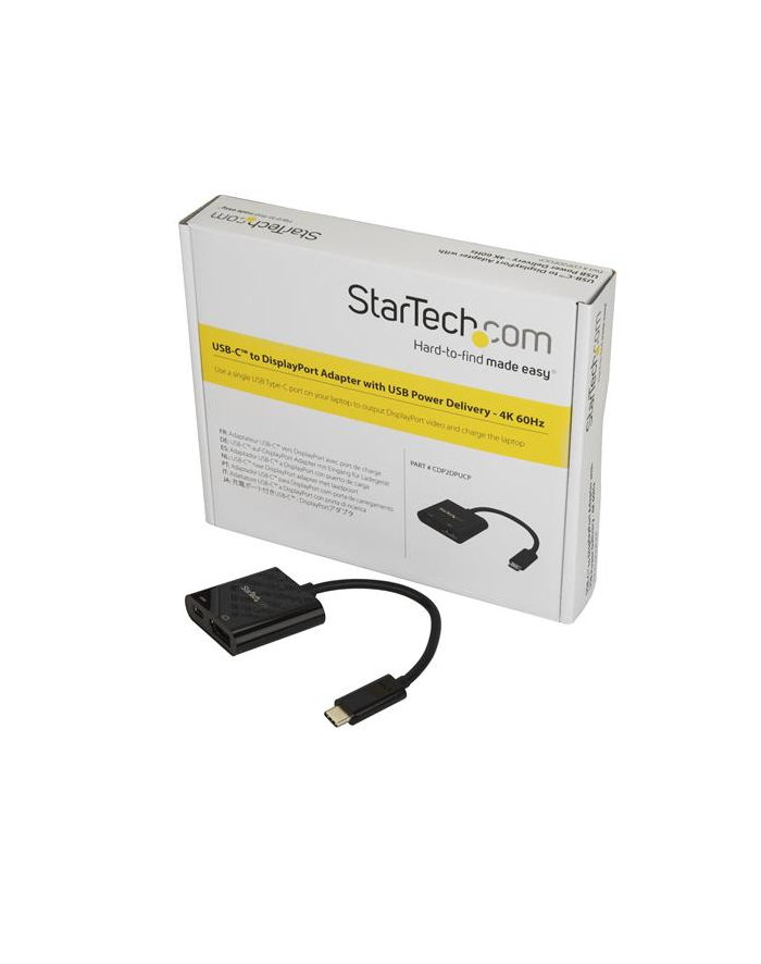 Startech USB-C DisplayPort 0.1m Czarny (CDP2DPUCP) główny