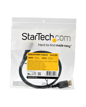 Startech.com 1m 3.3ft DisplayPort 1.4 Cable - VESA Certified - 8K- DP Cable - DisplayPort cable - 1 m (DP14MM1M)