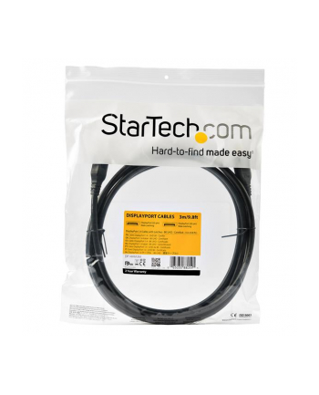 Startech.com 3m 9.8ft DisplayPort 1.4 Cable - VESA Certified - 8K DP Cable - DisplayPort cable - 3 m (DP14MM3M)