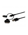 Startech Kabel USB Apple 30 - pin Dock/Lightning/microUSB 1m czarny - (LTADUB1MB) - nr 10