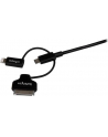 Startech Kabel USB Apple 30 - pin Dock/Lightning/microUSB 1m czarny - (LTADUB1MB) - nr 3