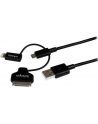Startech Kabel USB Apple 30 - pin Dock/Lightning/microUSB 1m czarny - (LTADUB1MB) - nr 8