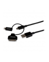Startech Kabel USB Apple 30 - pin Dock/Lightning/microUSB 1m czarny - (LTADUB1MB) - nr 9
