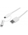 Startech Kabel USB A - Lightning - Micro B 1m (LTUB1MWH) - nr 12