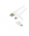 Startech Kabel USB A - Lightning - Micro B 1m (LTUB1MWH) - nr 13