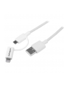 Startech Kabel USB A - Lightning - Micro B 1m (LTUB1MWH) - nr 14