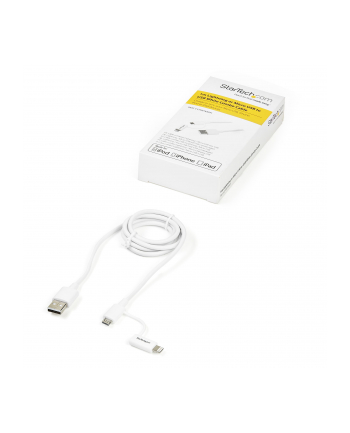 Startech Kabel USB A - Lightning - Micro B 1m (LTUB1MWH)