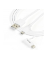 Startech Kabel USB A - Lightning - Micro B 1m (LTUB1MWH) - nr 22