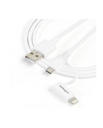 Startech Kabel USB A - Lightning - Micro B 1m (LTUB1MWH)
