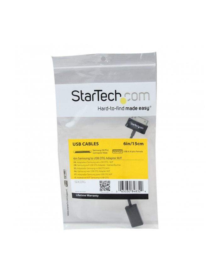 Startech.COM  USB OTG ADAPTER CABLE FOR SAMSUNG GALAXY TAB - USB CABLE - 15.24 CM  (SDCOTG) główny