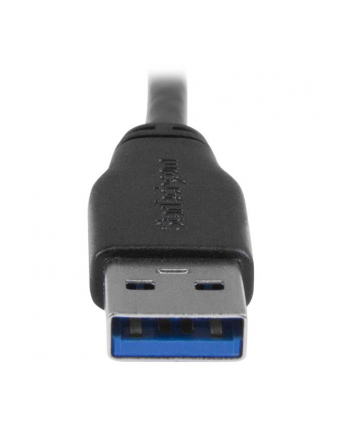 Startech Kabel USB USB - microUSB 2m czarny kątowy- USB3AU2MRS (USB3AU2MRS)