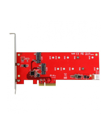 Startech.COM Startech.COM Startech.COM 2X M.2 SATA SSD CONTROLLER CARD - PCIE M.2 SATA III NGFF CARD - STORAGE CONTROLLER - M.2 CARD / SATA 6GB/S - PC