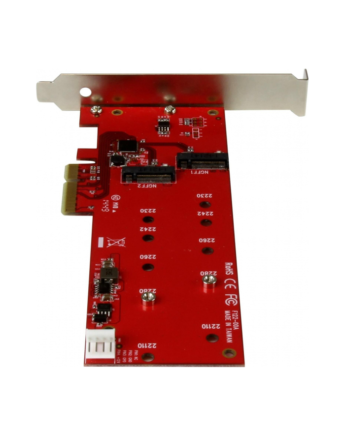 Startech.COM Startech.COM Startech.COM 2X M.2 SATA SSD CONTROLLER CARD - PCIE M.2 SATA III NGFF CARD - STORAGE CONTROLLER - M.2 CARD / SATA 6GB/S - PC główny