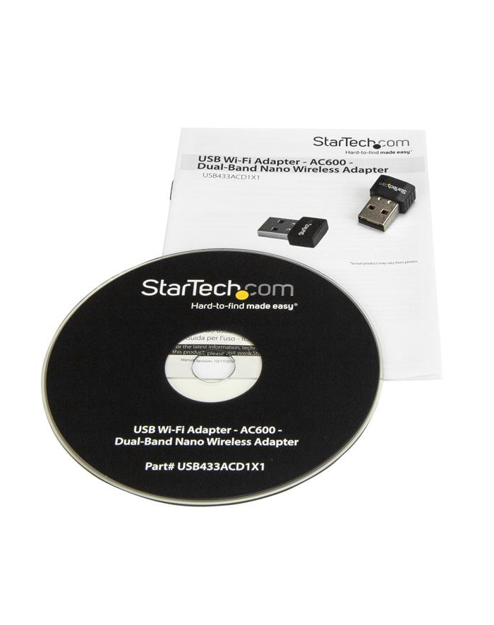 Startech.com USB Wi-Fi Adapter - AC600 - Dual-Band Nano Wireless Adapter (USB433ACD1X1) główny