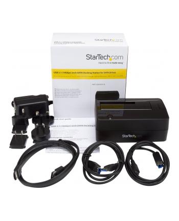 Startech.com Drive Docking Station for 2.5 / SATA Drives USB 3.1 (USB-A USB-C) or eSATA HDD docking station SATA 6Gb/s eSATA USB 3.1 (SDOCKU313E)