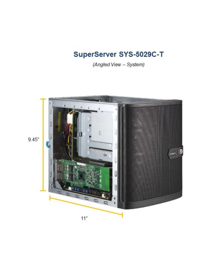 Supermicro SYS-5029C-T - Intel C242 - LGA 1151 (Socket H4) - Intel Xeon E - E-2100 - DDR4-SDRAM - 8GB,16GB,32GB (SYS5029CT) główny