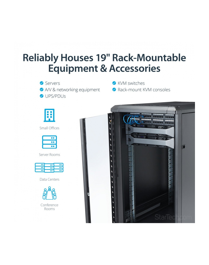 Startech.com 22U Rack Cabinet (RK2236BKF) główny