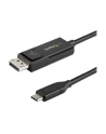 Startech.COM  3.3 FT. (1 M) USB-C TO DISPLAYPORT 1.2 CABLE - BI-DIRECTIONAL - USB / DISPLAYPORT CABLE - 1 M CDP2DP1MBD - nr 1