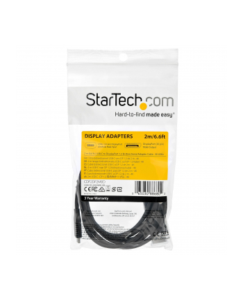 Startech.COM Startech.COM  6.6 FT. (2 M) USB-C TO DISPLAYPORT 1.2 CABLE - BI-DIRECTIONAL - USB / DISPLAYPORT CABLE - 2 M CDP2DP2MBD   (CDP2DP2MBD)
