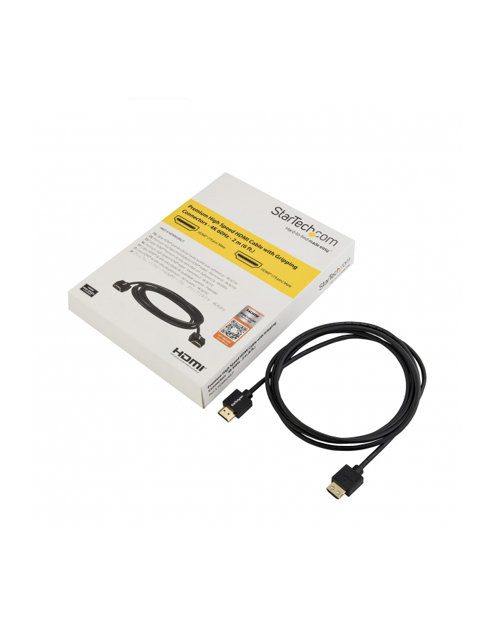 Startech Kabel HDMI 4k 2m czarny (HDMM2MLP) główny