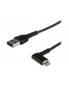 Startech.COM  1M/3.3FT ANGLED LIGHTNING TO USB CABLE - MFI CERTIFIED - BLACK - LIGHTNING CABLE - LIGHTNING / USB - 1 M RUSBLTMM1MBR - nr 1