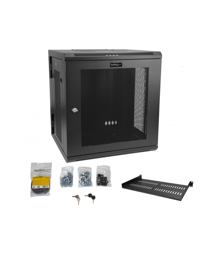 Startech.COM  12U WALL-MOUNT SERVER RACK CABINET - 24 IN. DEEP - HINGED - STATIVINDELUKKEKABINET - 12U (RK1224WALHM) główny