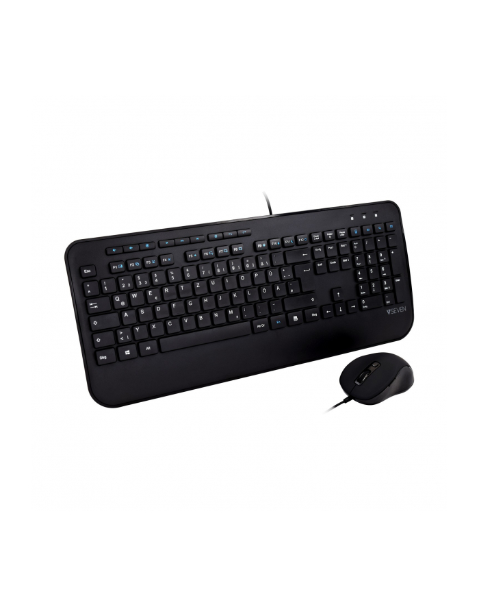 V7 CKU300DE - KEYBOARD AND MOUSE SET - GERMAN - BLACK - ZESTAW KLAWIATURA I MYSZ - CZARNY główny