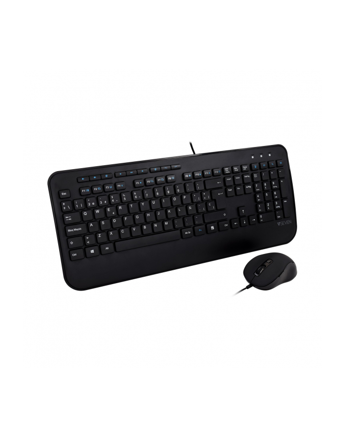 V7 CKU300ES - KEYBOARD AND MOUSE SET - SPAIN - BLACK - ZESTAW KLAWIATURA I MYSZ - CZARNY główny