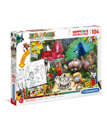 Clementoni Puzzle 104el Double Face Zafari 25701 nr 2