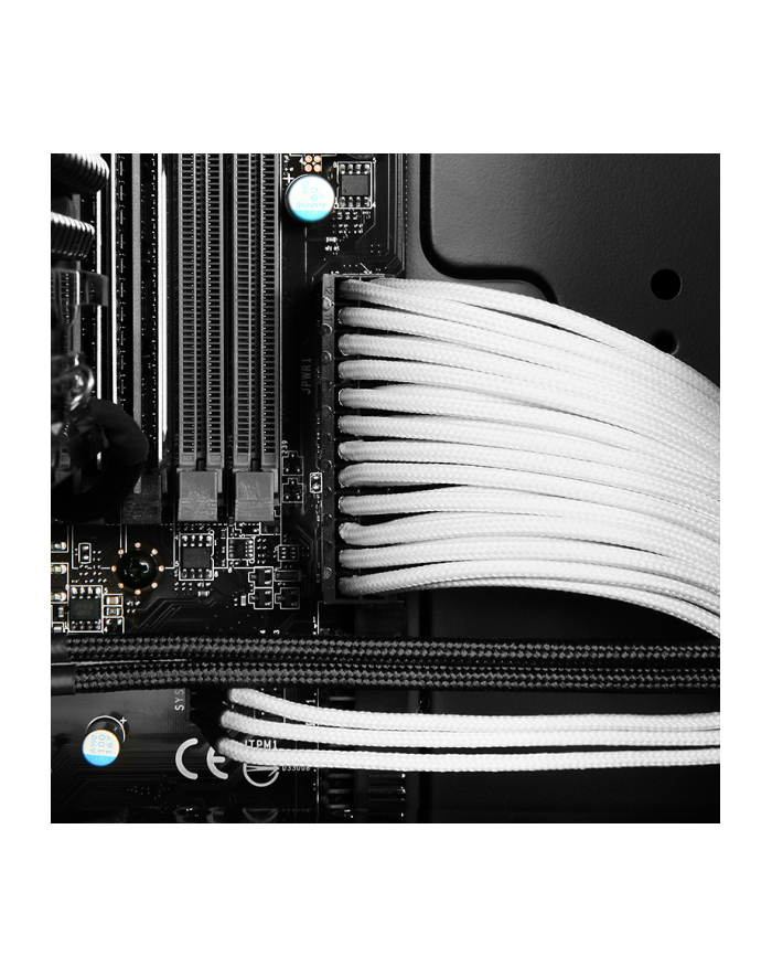 BitFenix 6-Pin PCIe przedłużacz 45cm - sleeved white/white (BF164) główny