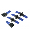 bitfenix Rozgałęźnik Molex na 4x SATA 20cm opływowy niebiesko czarny (BFA-MSC-M4SA20BK-RP) - nr 1