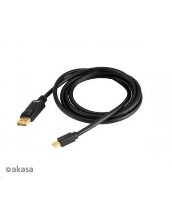 AKASA KABEL  DISPLAYPORT MINI - DISPLAYPORT 2M CZARNY (AK-CBDP22-20BK) AKCBDP2220BK