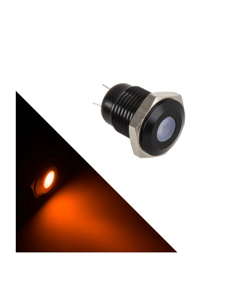 Lamptron Black Polycarbonate Vandal Resistant Illuminated pomarańczowa kropka (LAMPSW2006H)