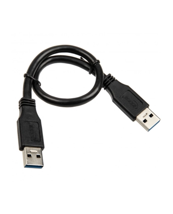 Kabel USB InLine USB A - USB A 0.3m czarny (35203)
