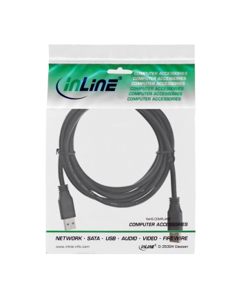 InLine USB 3.0 A/A 0.5m Czarny (35205)