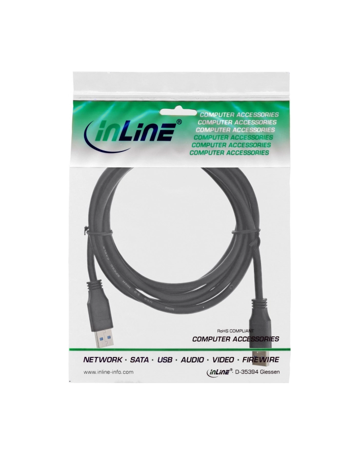 InLine USB 3.0 A/A 0.5m Czarny (35205) główny