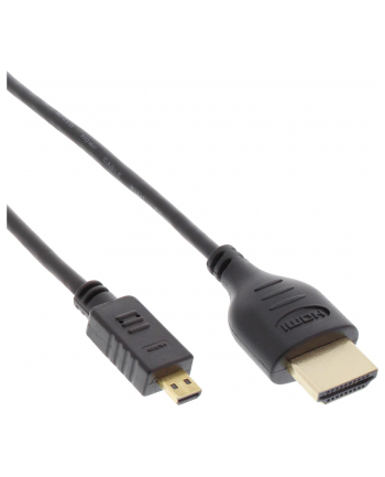InLine 4K - UltraHD - Kabel Micro Superslim HDMI A na D czarny - 0.5m nr 2