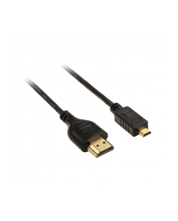 InLine 4K - UltraHD - Kabel Micro Superslim HDMI A na D czarny - 0.5m